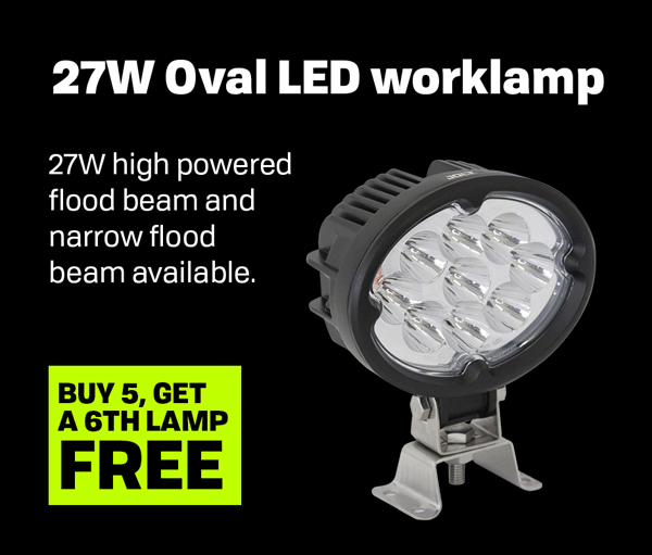 27W Oval LED Work Lamp